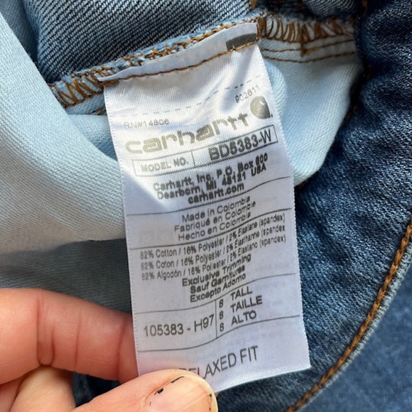 Carhartt Women's Rugged Flex Relaxed Fit Jean NWT Size 8 Tall - Picture 4 of 9